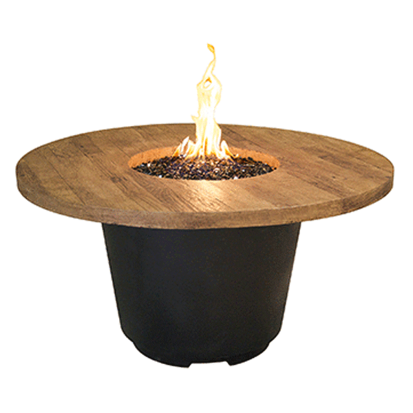 French Barrel Oak Cosmo Round Firetable