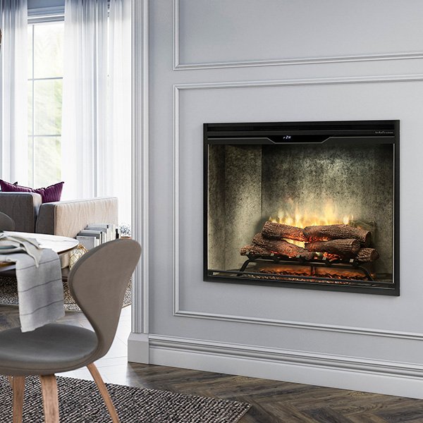 Dimplex Revillusion 36-inch Portrait Built-in Firebox, Weathered Concrete